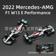 1:43 Skala Mercedes-Benz W13 (2022) Model Kereta Lumba Formula F1 Replika Hamilton Boleh Dikumpul