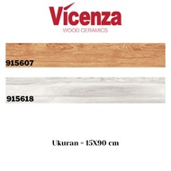 Granit Vicenza Granite Tile Lantai Motif Parket Kayu 15x90 Wood Mix C
