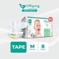 Offspring Fashion Baby Diapers Tape M (336pcs) [8 Packs]
