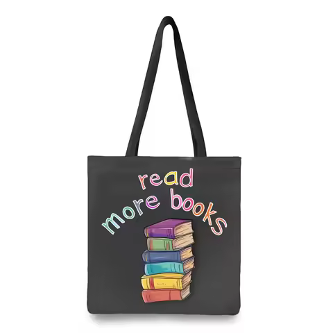 1Pc Book Tote Bags Library Book Bags Aesthetic Reusable Cute Portable Gift Bag For Book Lovers Washa
