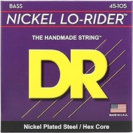 DR Strings Nickel Lo-Rider - Nickel Plated Hex Core Bass 45-105