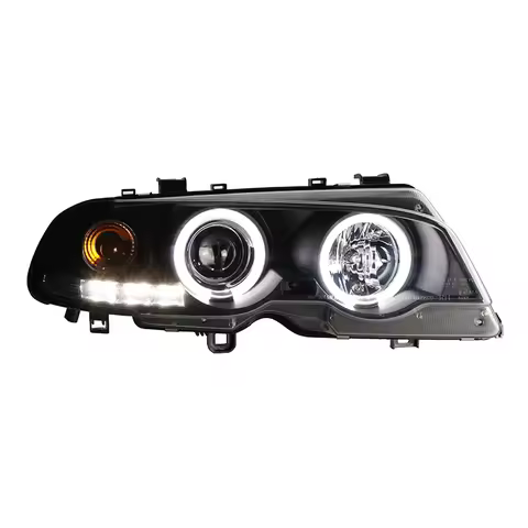Car Front xenon Headlight LED DRL Daytime Running Light Headlamp Angel eyes for BMW 2002 E46 Coupe