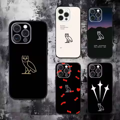 D-Drake O-OvO OWL Phone Case For iPhone 16,15,14,13,12,11,Pro,Max,Plus,X,XS,SE,E,Mini,Soft Silicone 