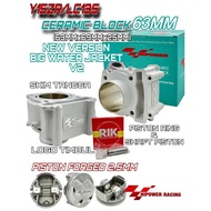 LC135 LC / Y15 Y15ZR HI POWER HIPOWER RACING CERAMIC BLOCK KIT & FORGED PISTON 57MM 63MM 65MM