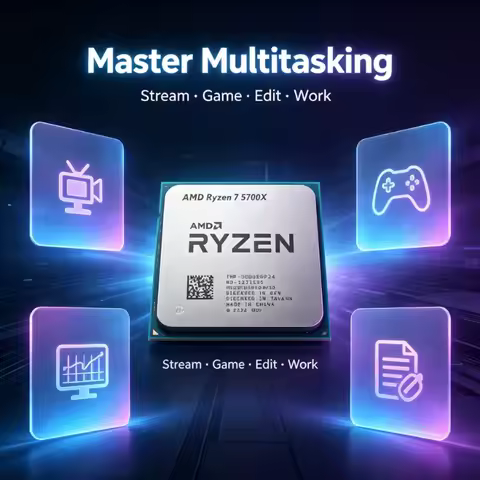 R7 5700X Processor AMD Ryzen 7 5700X Support DDR4 Socket AM4 Gaming Desktop Computer CPU