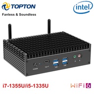 10th Gen Fanless 2 Lans Intel Mini PC I7 10510U I5 10210U อุตสาหกรรมมินิคอมพิวเตอร์ MU03 NUC Barebone PC HTPC 4K HD HDMI DP RS232 COM