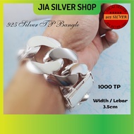 Ready Stock | Original 925 Silver Bracelet Bangle 1000 TP For Men | Gelang Tangan Lelaki Perak 925 | 925 纯银 男款手链