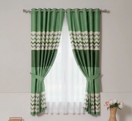 [PROMO SI MART] Gorden smokring Rainbow Katun series gorden jendela gorden pintu abu navy hitam puti