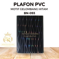 Plafon PVC Murah Minimalis Motif Gelombang Hitam 20 cm