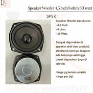 Best Speaker Woofer 4,5 inch 8 ohm 30 watt spiker treble middle