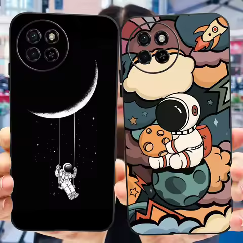 For ITEL S23 Plus Case 2023 Cute Astronaut Shockproof Soft Silicon Protector Cover For ITEL S23 S23+