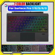 Kes Papan Kekunci Backlitght Wireless Bluetooth Keyboard for Microsoft Surface Pro 3 4 5 6 7 Go 1 2 