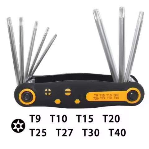 Torx Screwdriver8 in 1 Folding Screwdriver Set Torx Screwdriver Mini Screwdriver Bits Kit Hexagon To