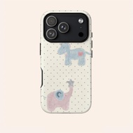 Cartoon Cartoon Polka Dot Elephant Pattern Suitable for iPhone 17Promax 16Pro 15 11 12 13 14 xs XR 1