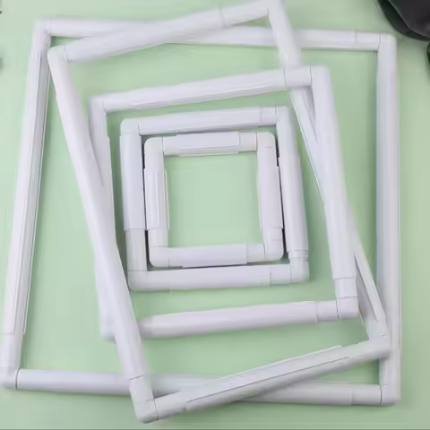 Assemble Plastic Frame Embroidery Hoop Cross Stitch Craft Tool Punch Needle Frame Sewing Tools Tufti