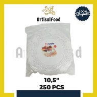 Round DOILIES PAPER 10.5 - 250pcs Doyley Lace Cake Mat Doyley Lace Cake Mat