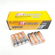 TOCEBA RICH AA/AAA Battery Super Heavy Duty R6 AA Batteries 60pcs/BOX