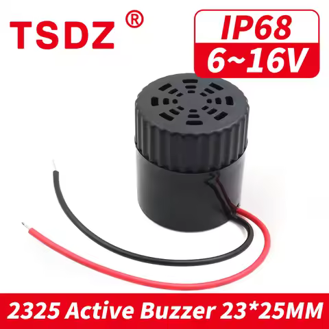 1pcs 2325 Active Piezoelectric Buzzer 23*25MM High decibel IP68 Waterproof 12V Buzzer Alarm Sealed W