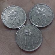 Uang koin Malaysia 10 Sen tahun 2005 2008 dan 2009