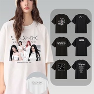 AESPA T-shirt Kpop Oversize Boxy T-shirt, Trendy Women's T-shirt with K-Pop Group Aespa Model, Suppo