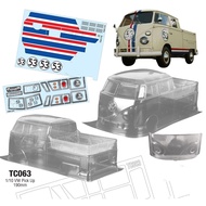 1/10 T1 Van Bus Pickup RC PC Shell Body 190mm Width Light Cup Transparent No Painted Drift Body For 