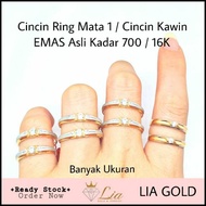 Cincin Emas Asli Kadar 700 / 16K ( Toko Mas Lia Gold Bekasi )