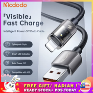 MCDODO Fast Charging USB Data cable For Ip USB  Lightning Auto Cut off Cable 18W/3A Auto Disconnect 