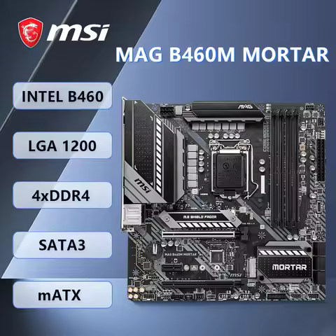 MSI MAG B460 MORTAR Motherboard LGA 1200 Intel B460 Chipset Supports Core i9-10900T i7-10700K i5-106