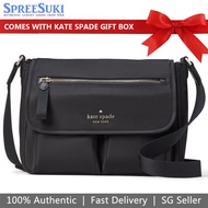 Kate Spade Handbag In Gift Box Crossbody Bag Chelsea The Little Better Sam Nylon Messenger Bag Black # K8120