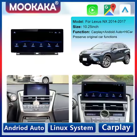 10.25'' Linux Android Auto CarPlay Radio For Lexus NX NX200 NX200T NX300h 2014-2017 Car Multimedia P