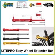 LITEPRO Easy Wheel Extender Bar EZ Extension Rod For trifold Folding Bike
