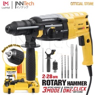 DELTON สว่านโรตารี่ สว่านเจาะปูน 3 ระบบ 1800W Pro Series สว่านกระแทก สว่าน ขนาด 28 mm. พร้อมดอกเจาะป