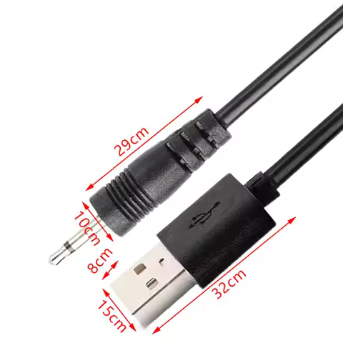 New Sale USB to AUDIO DC 2.5mm Charging Cable Vibrator Charger Cord for Rechargeable Wand Massager(B