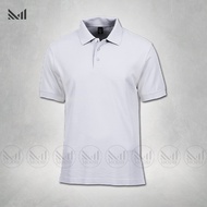 White baju kolar kosong premium fabric unisex baju t shirt polo lelaki perempuan