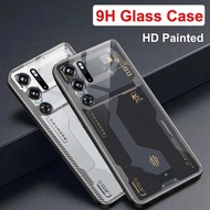 Case Kaso 9Pro+ 9H Glass Back Cover Para sa Nubia Red Magic Pro Plus 9 Pro+ Shell + +