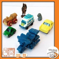 Kinder surprise toy. 健達出奇蛋玩具 ｜電單車變身機械人｜黃色福特 T-Bird 雷鳥汽車｜木製火車頭｜金屬暴龍｜瑞士衛隊金屬士兵｜Honda CR-X Green 1980 年代