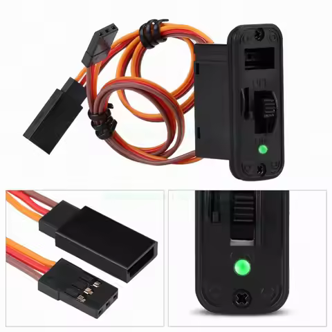 6-12V 12A RC Switch Connectors Heavy Duty FUTABA JR On Off Power Accessory for Receiver Servo ESC Co