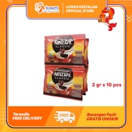 (LUWES) Nescafe Classic Sachet 10 x @2 Grams | Nescafe Classic Coffee, 10 Packs
