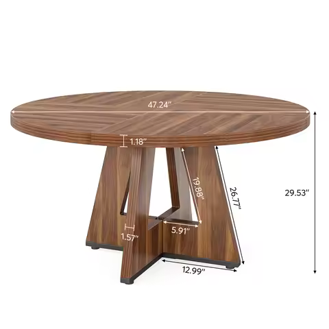 47 Inch Farmhouse Kitchen Table Small Dinner Table Kitchen for Dining Room