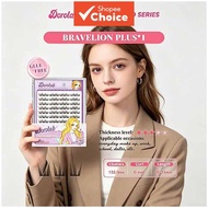 DOROLAB Wonderland Series Bravelion Plus Glue Free Cluster Lashes, C Curl 11-13mm Self Adhesive DIY 