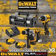 DEWALT COMBO 20V Max แบตเตอรี่ 5AH x2 รุ่น DCK2215P2T (สว่านไขควง DCD800 สว่านโรตารี่ DCH172)