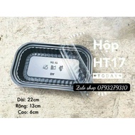 Combo 100 hộp nhựa kèm nắp pet trong suốt (HT17)