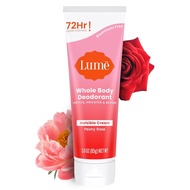 Deodoran Seluruh Badan Lume - Tiub Krim Halimunan - Kawalan Bau 72 Jam - Bebas Aluminium, Bebas Soda
