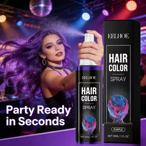 EELHOE Colored Hair Spray Temporary Colors Carnival Purple Blue Hair Dye Hair Styling Multi Color On