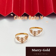 Cincin Emas 585 V Seiries Batu Gold Ring 585 V Seiries Stone Simple Emas Tulen Tulin Merisik