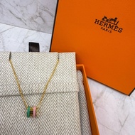 HERMES綠粉雙色MIMI POP H項鍊