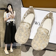 Pointed Flat Shoes  New All-match Plus Size Boat Shoes Wedding Shoes soft-soled Shoes Rhinestone Pansy Shoes