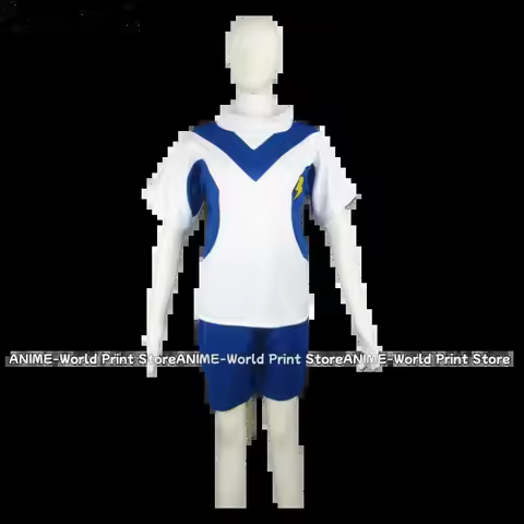 《Custom Size》Inazuma Eleven GO 3 Galaxy Raimon Soccer team Summer School Uniform Cosplay Costumeb;4.