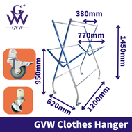 GVW【9113/9114】Foldable Stainless Steel Clothes Hanger Clothes Drying Rack Rak Penyidai Baju Ampaian Baju Jemuran Baju