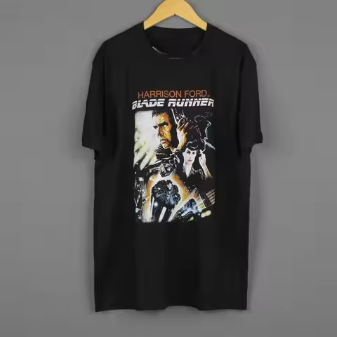 Blade Runner Cyberpunk Movie Rachel Rick Decker Men's Loose Short sleeved Printed Shirt unisex Top T